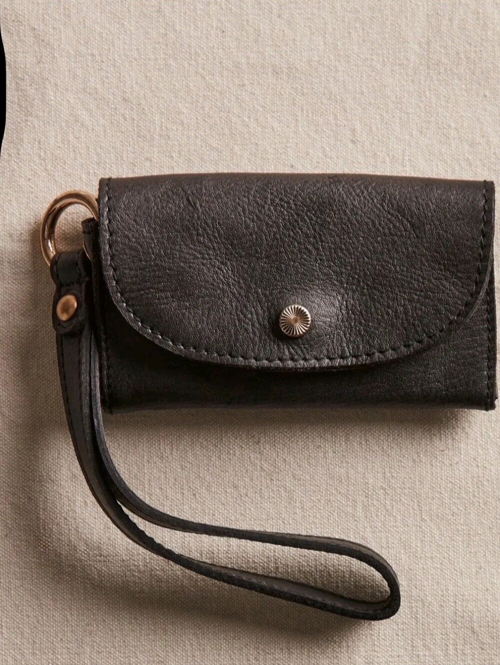 NWT Free People Black Leather Bag Lanyard